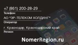 Кто звонил с 8612002829 - регион и оператор